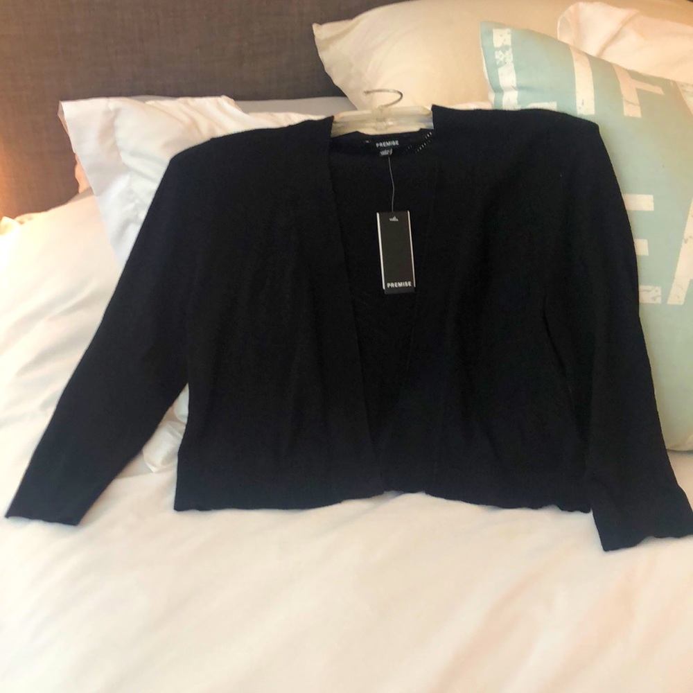 NWT Premise Black Crop Shrug Size S